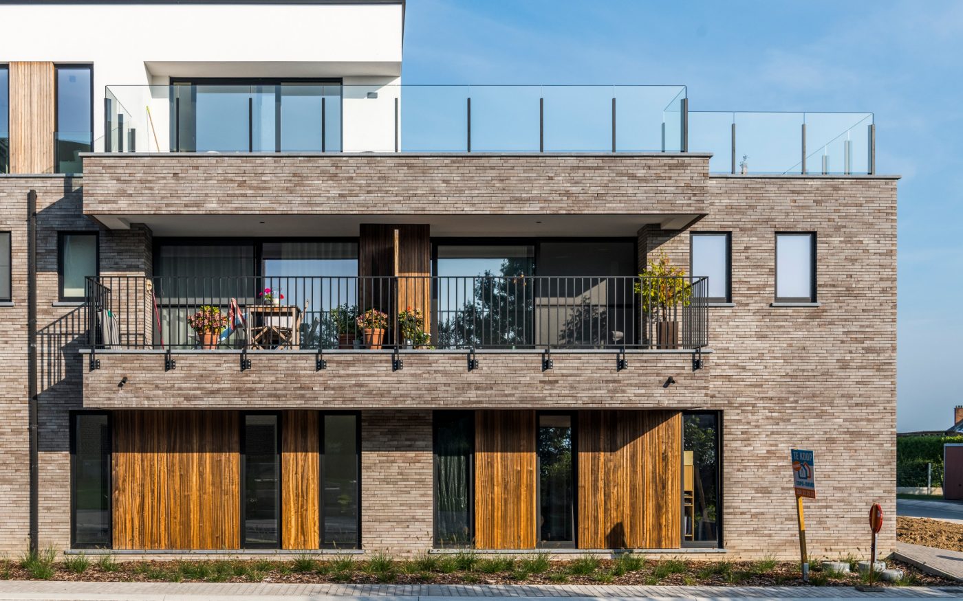 Nieuwbouw appartementen | Heldergem, België | Gevelbaksteen: Elignia Magma Grijs SP LF288 (EB65) | Architect: A-Projects Architectenteam