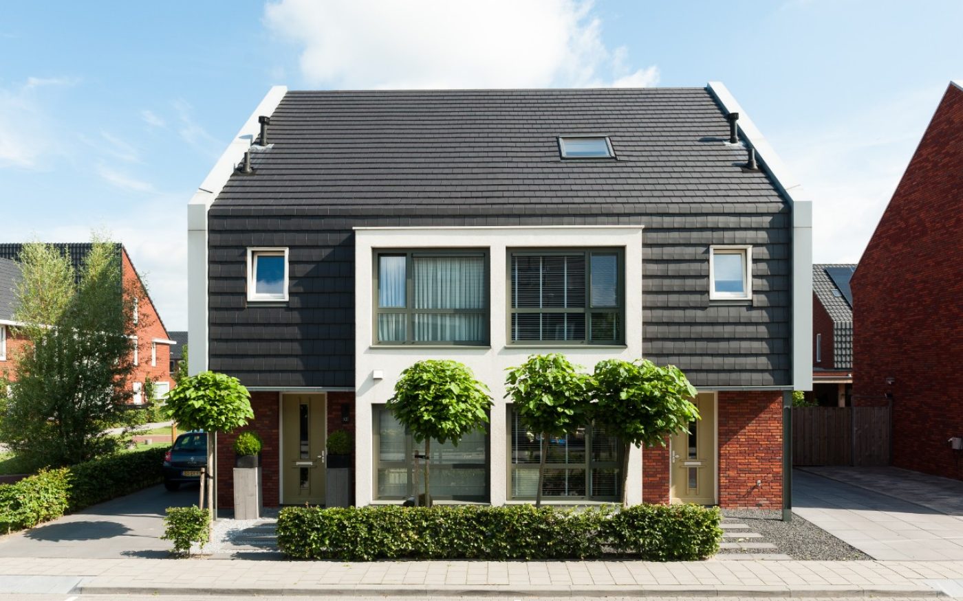 Nieuwbouw 2-onder-1-kapwoningen Project Buurtstede | Koetserstraat - Klemstraat, Buurtstede, Veenendaal | Dakpan: Datura Leikleur Mat Engobe 703