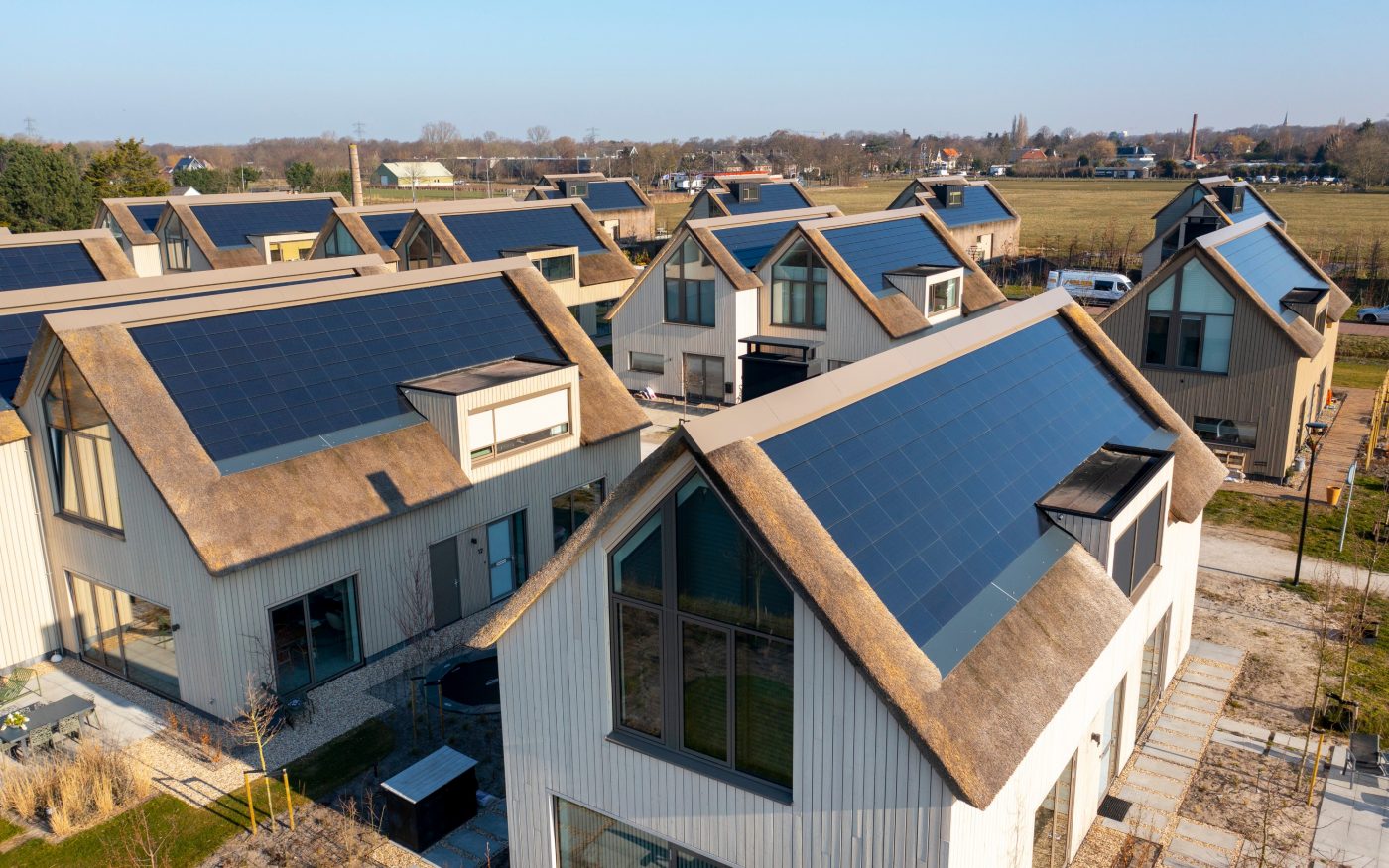 Nieuwbouwwoningen De Duivenvoordecorridor | Roosenhorst, Voorschoten | Wevolt X-Roof zonnepanelen