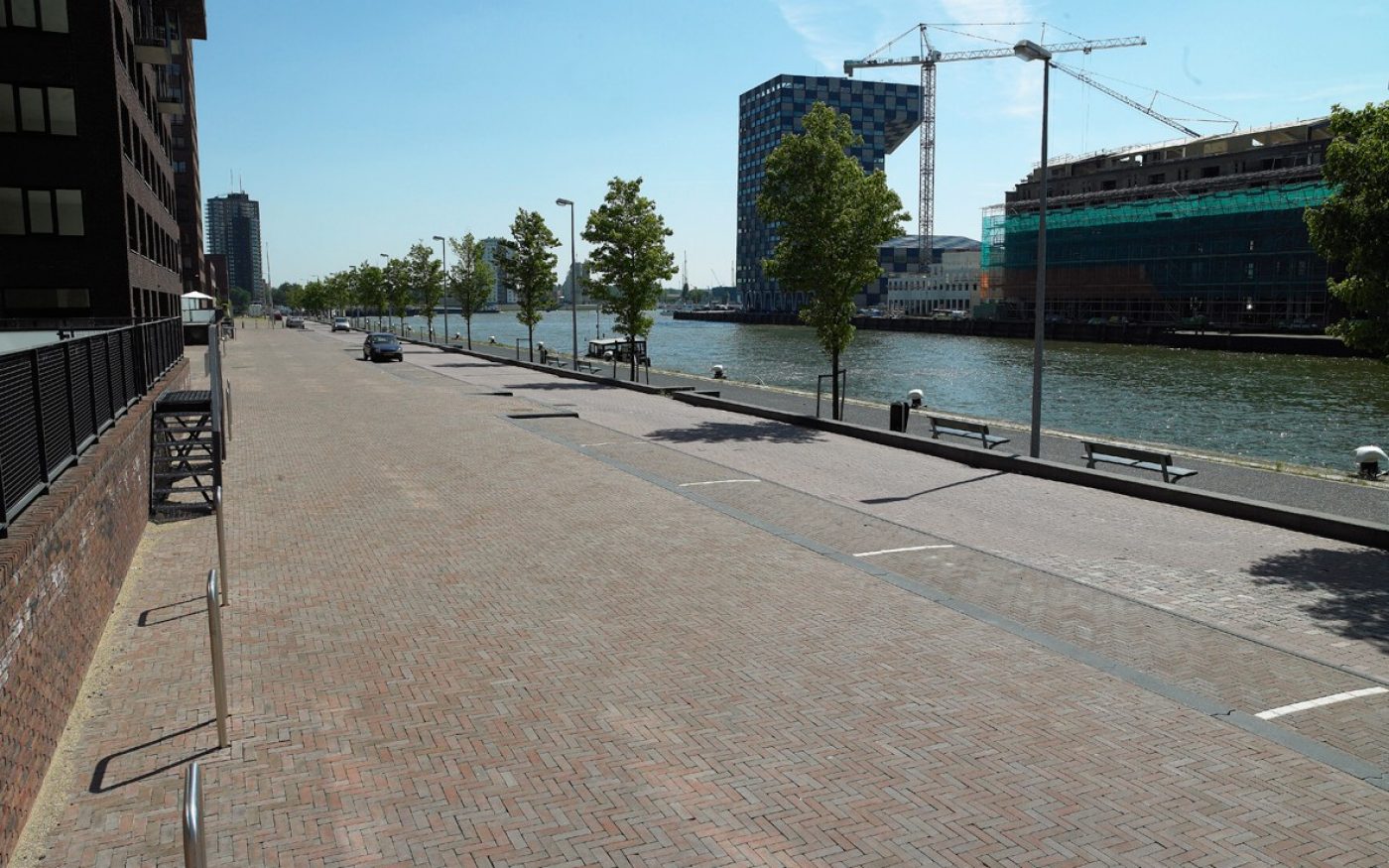 Renovatie straat | Mullerpier, Rotterdam | Straatbakstenen: Ravenna DF