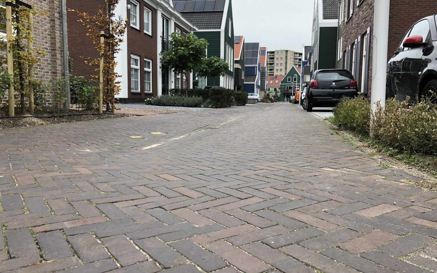 Herinrichting openbare ruimte | Zaanse Eilanden, Zaandam | Straatbakstenen: Inverdan mix