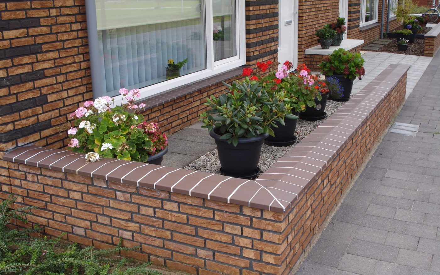 New construction window sills enclosed houses, Venlo. Terca ceramic window sills.