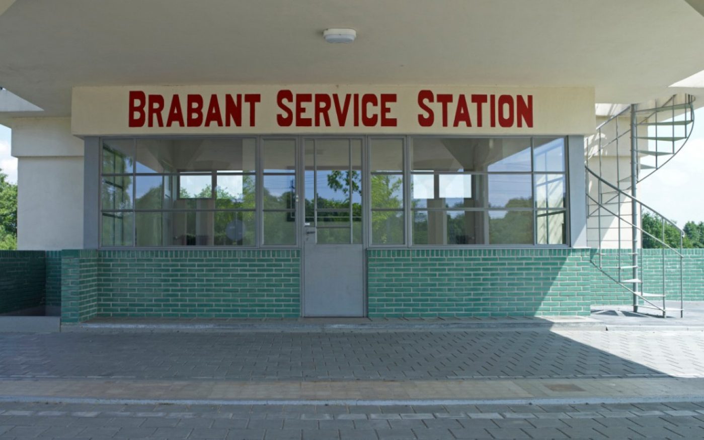 Restauratie Tankstation | Vughterweg, Den Bosch | Gevelbaksteen: Glazuurstenen Groen Geglazuurd VB WF