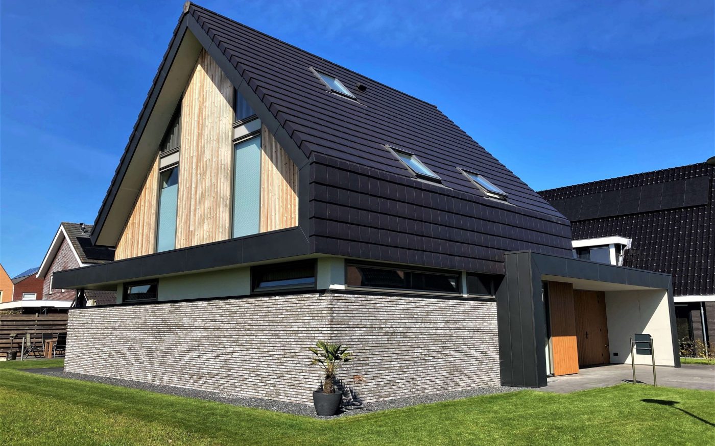 Nieuwbouw schuurwoning | Fryske Wâlden | Gevelbaksteen: Metropolis Colonia Zwart SP HF EB65