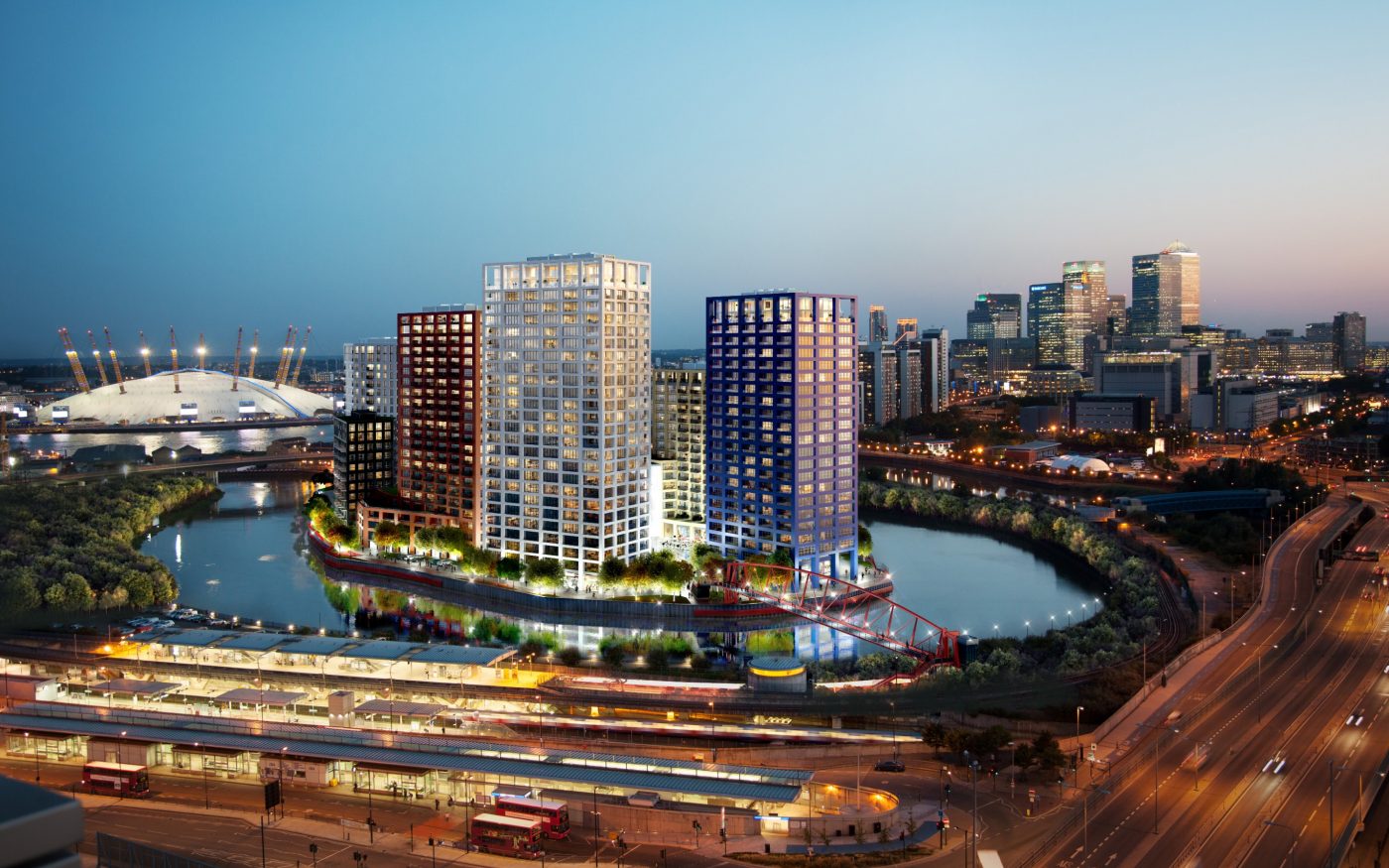 Glazuursteen Blauw Standaard, Rood Standaard en Wit Standaard SP WF | Nieuwbouw Appartementen | London City Island | Architect: Glenn Howells Architects | Client: London City Island | Photographer: Michael Molloy