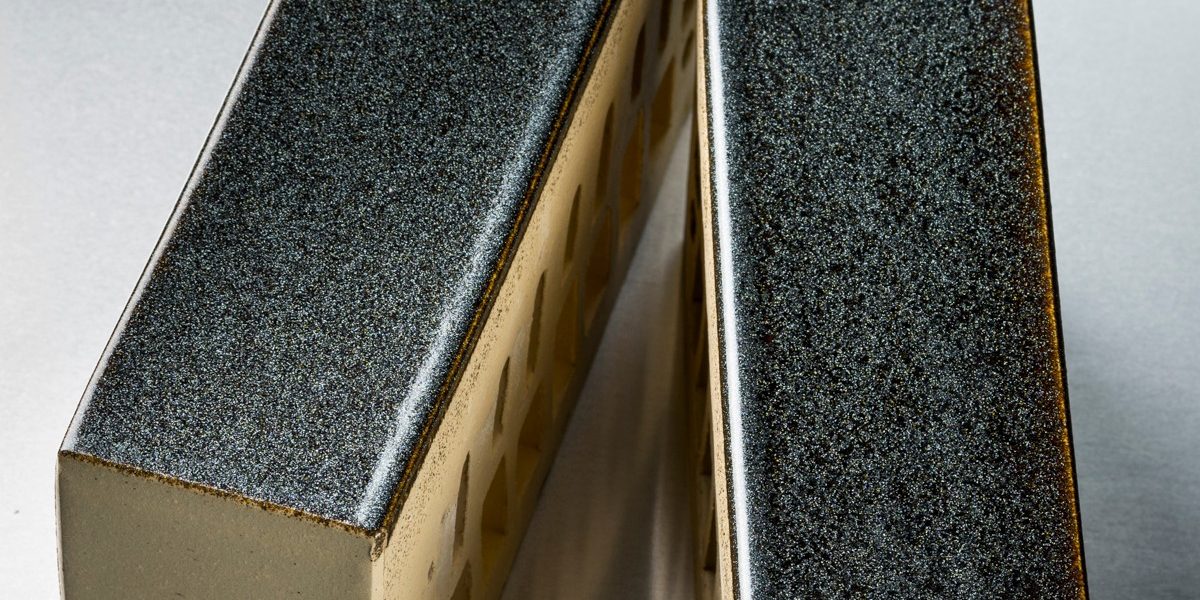 Sfeerbeld van geglazuurde bakstenen met speciale coating en kleuren