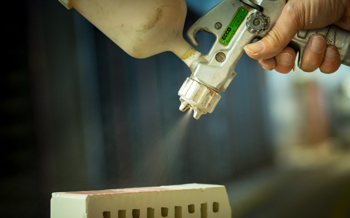 Sfeerbeld van geglazuurde bakstenen met speciale coating en kleuren