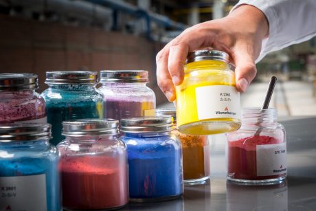 Sfeerbeld van geglazuurde bakstenen met speciale coating en kleuren