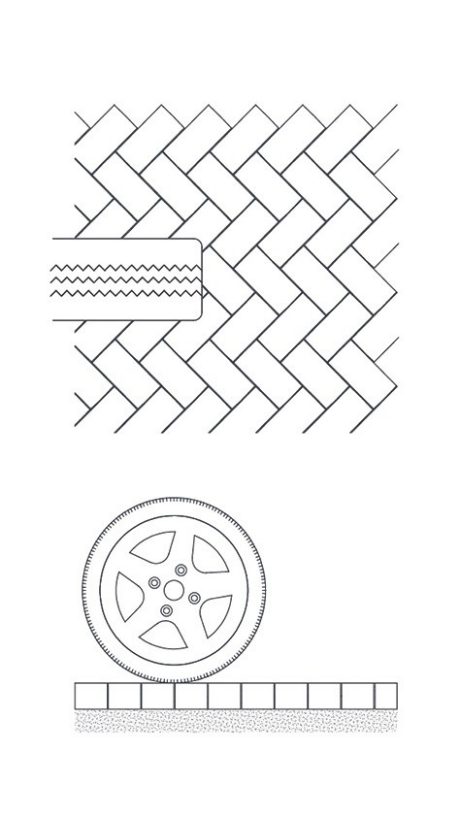 Illustratie van bestrating plaatwerking