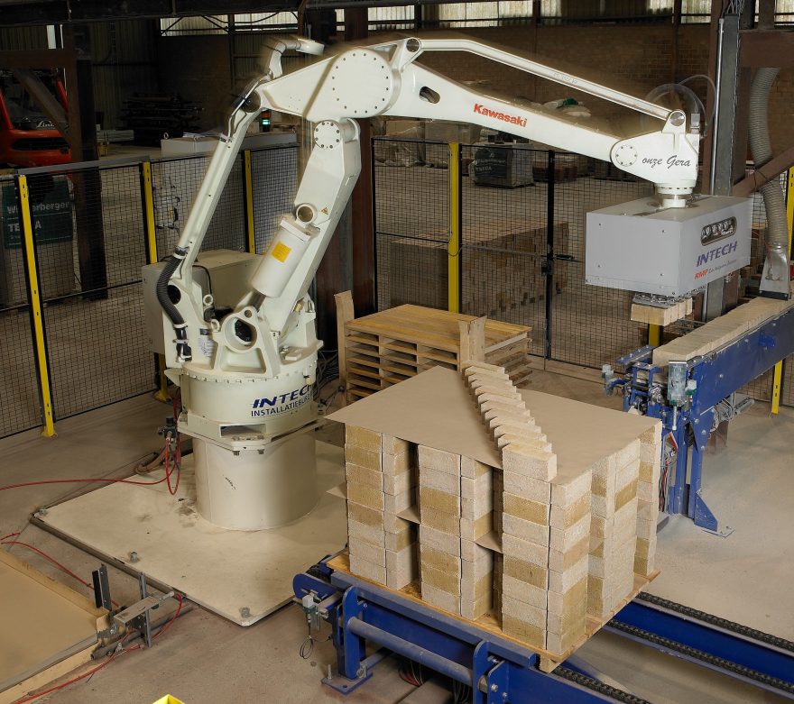 Mechanische stapeling straatstenen | Robot Kijfwaard