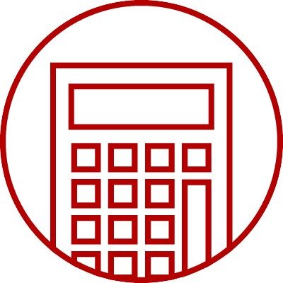 Icon with calculator tool