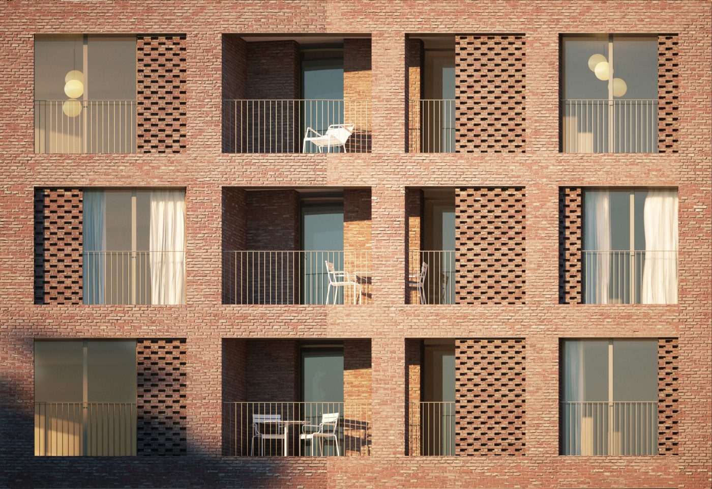 88 housing units Pantin, Brick Award 22 Category "Living together", Architects: Avenier Cornejo Architects, view at facade