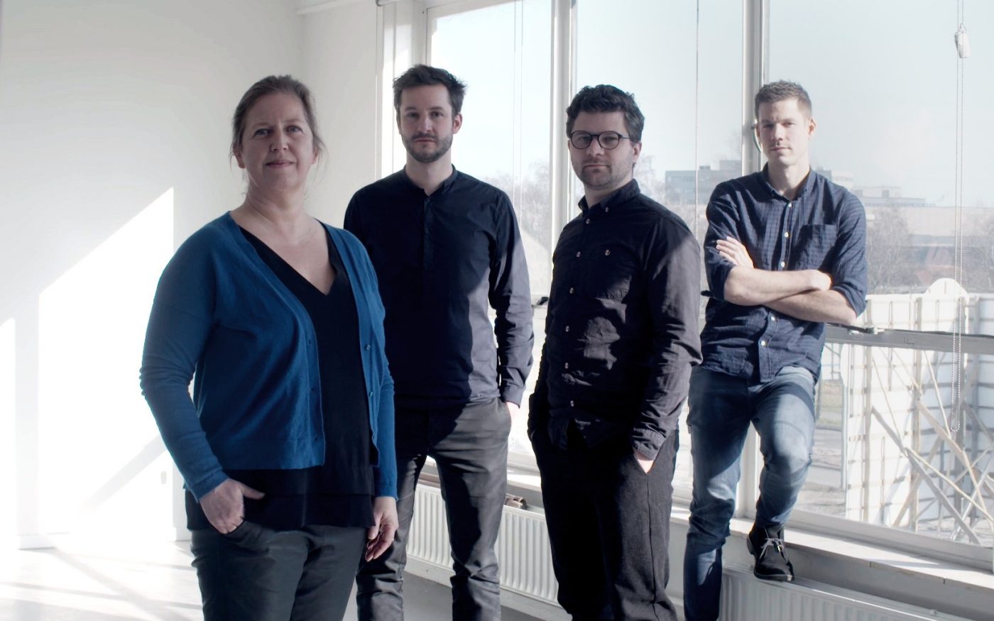 Ingrid van der Heijden, Ian Lebbink, Gert Kwekkeboom and Rick ten Doeschate, architects of Augmented Brickwork - Public Railway Passage with glass bricks, Brick Award Nominee 2018; Civic Architects and Bright (The Cloud Collective), Photo:  Ingeborg Brunt