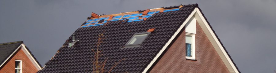 Storm damage wrong achoring roof tiles. Anchoring right patron and right roof tile hook Koramic roof tiles.