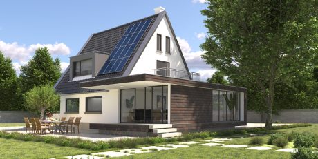Motio graphite ray wire cut L-profiel op een aanbouw