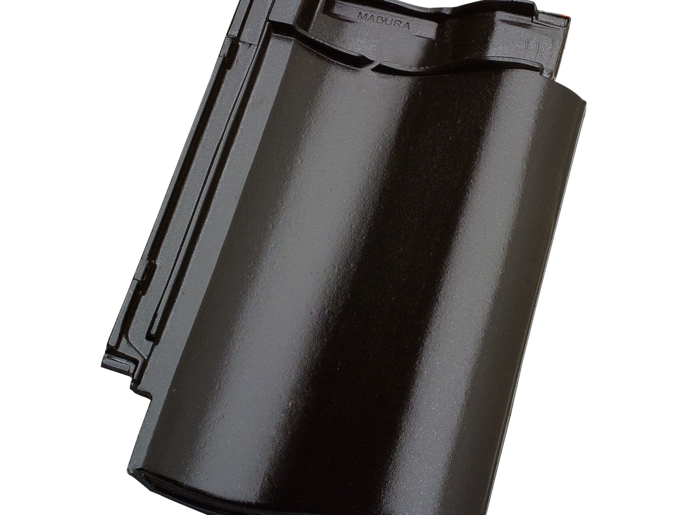 Productshot van de Madura Zwart Edel-Engobe Dakpan