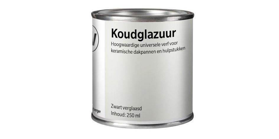 Koudglazuur zwart verglaasd voor dakpannen