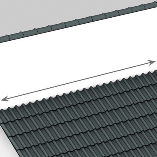Illustratie van de KoraFlex Basic op schuin dak