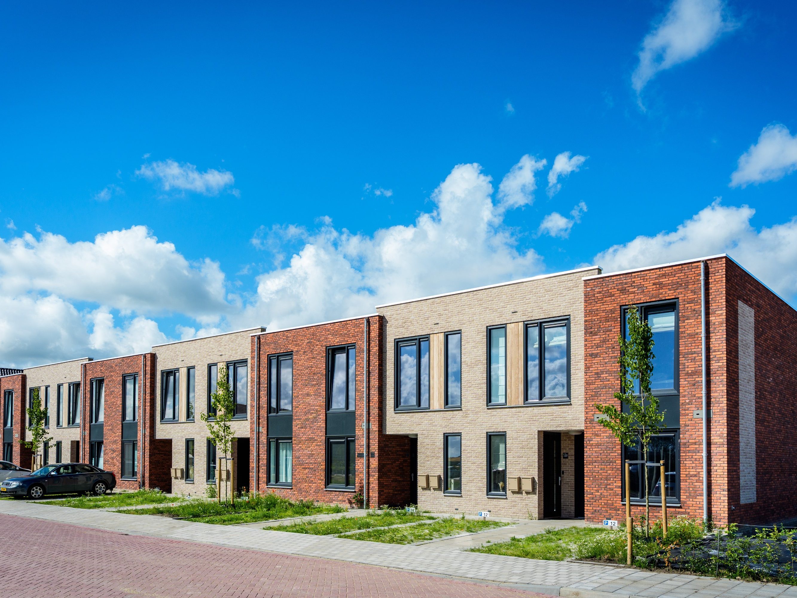 Nieuwbouw 18 woningen | Groene Oase, Steenbergen | Gevelbakstenen: Jotun Park HV WF215 EB65 en de Forum Prata Genuanceerd HV WF215 EB65