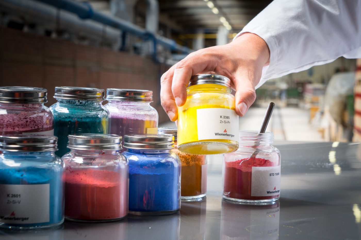 Sfeerbeld van geglazuurde bakstenen met speciale coating en kleuren