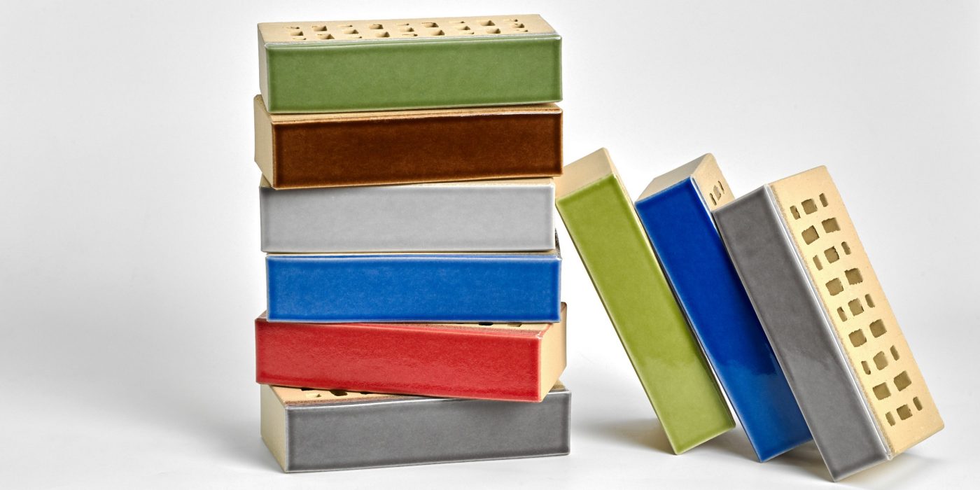 Sfeerbeeld van de Pearl-serie glazuurbakstenen