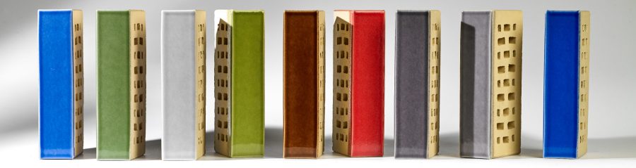 Sfeerbeeld van de Pearl serie glazuurstenen