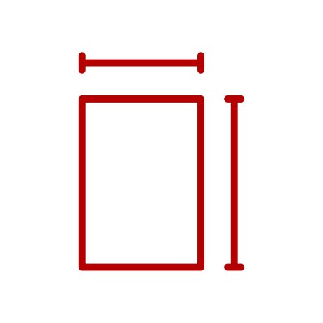 Illustratie icoon van maatvast en vormstabiel