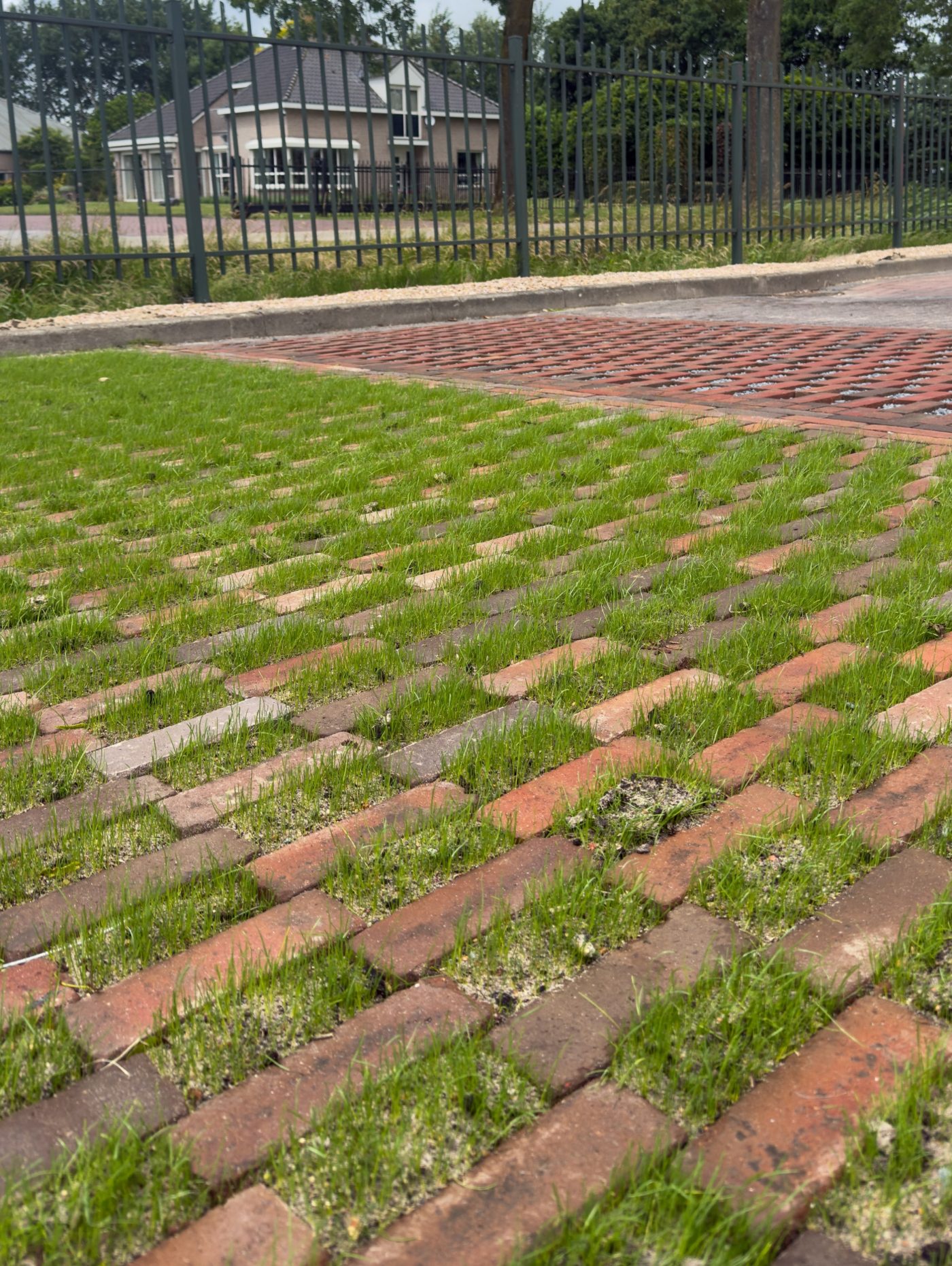 Installatie foto's van de HydroGrid in straatstenen