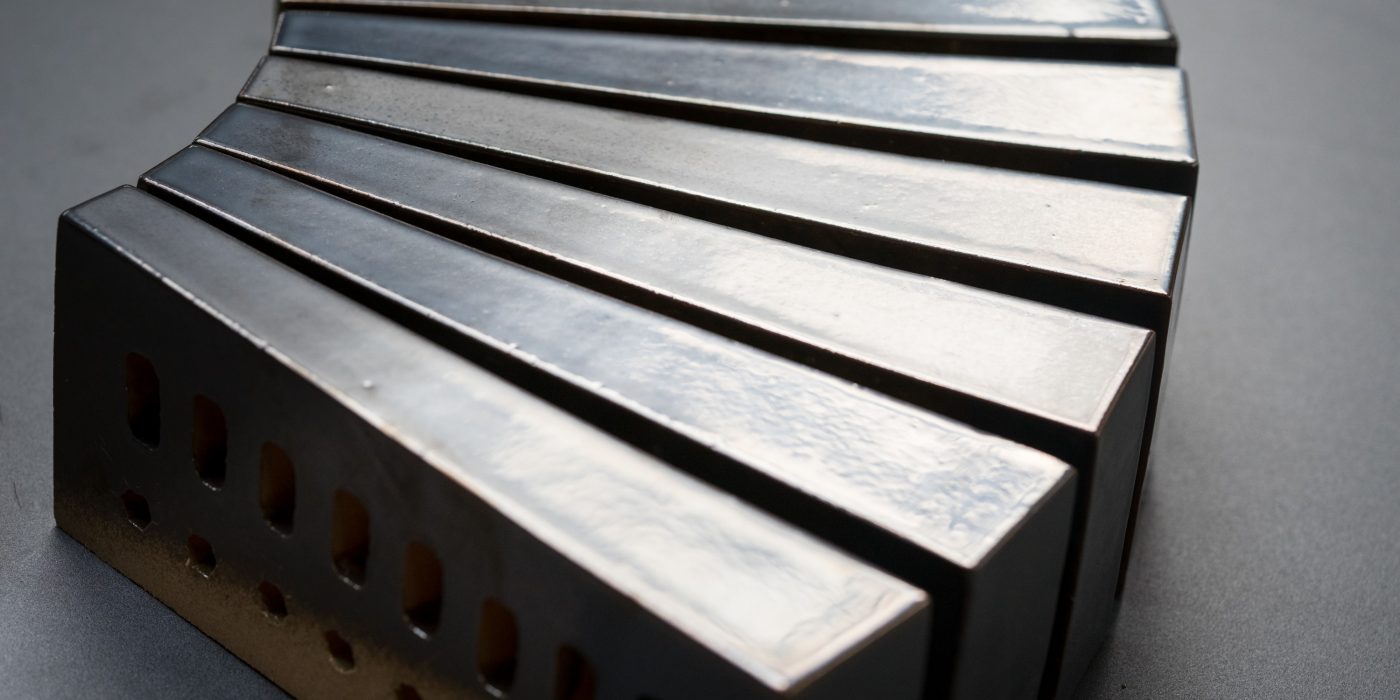 Sfeerbeld van geglazuurde bakstenen met speciale coating en kleuren