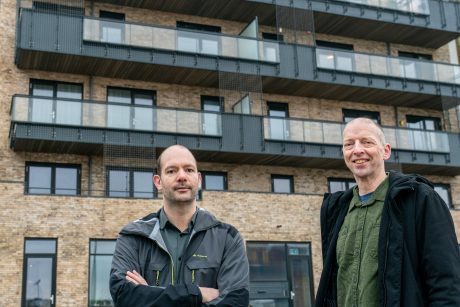 Product: Marziale HV ClickBrick. Architect: Wouter de Haas, Lab03 & Steve Reid, JoustraReid Architecten. Contractor: De Geus Bouw, Broek op Langedijk. Handelaar: RAB Alkaar. Nieuwbouw appartementen met Marziale HV ClickBrick Pure | IJburg, Amsterdam