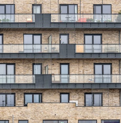 Product: Marziale HV ClickBrick. Architect: Wouter de Haas, Lab03 & Steve Reid, JoustraReid Architecten. Contractor: De Geus Bouw, Broek op Langedijk. Handelaar: RAB Alkaar. Nieuwbouw appartementen met Marziale HV ClickBrick Pure | IJburg, Amsterdam