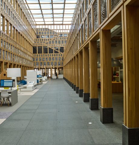 Kolengestookt Zeisterbont VB WF | Nieuwbouw Stadhuiskwartier | Grote Kerkhof, Deventer | Architect: Neutelings Riedijk Architecten, Rotterdam | Contractor: BAM Woningbouw Noordoost- Zwolle | Client: Gemeente Deventer | Completion Date: 2016-01-01