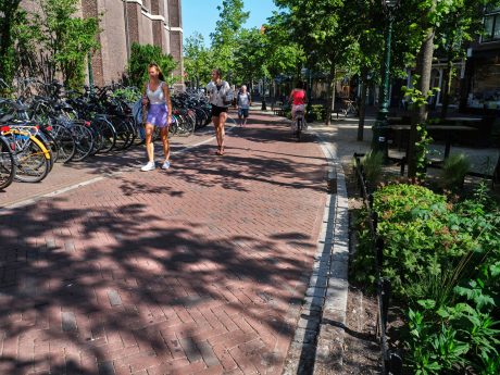 Herinrichting Garenmarkt | Leiden | Straatbakstenen mix: Binnenste Beter-mix | Aannemer: Dura Vermeer, Rotterdam | Ontwerp: Gemeente Leiden