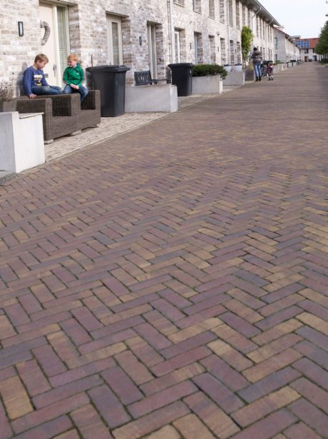 Realisatie buitenwijk Boechorsthof | Nieuw-Oost, Noordwijk | Straatbakstenen mix: Auraton en Novoton DF | Opdrachtgever: Gemeente Noordwijk