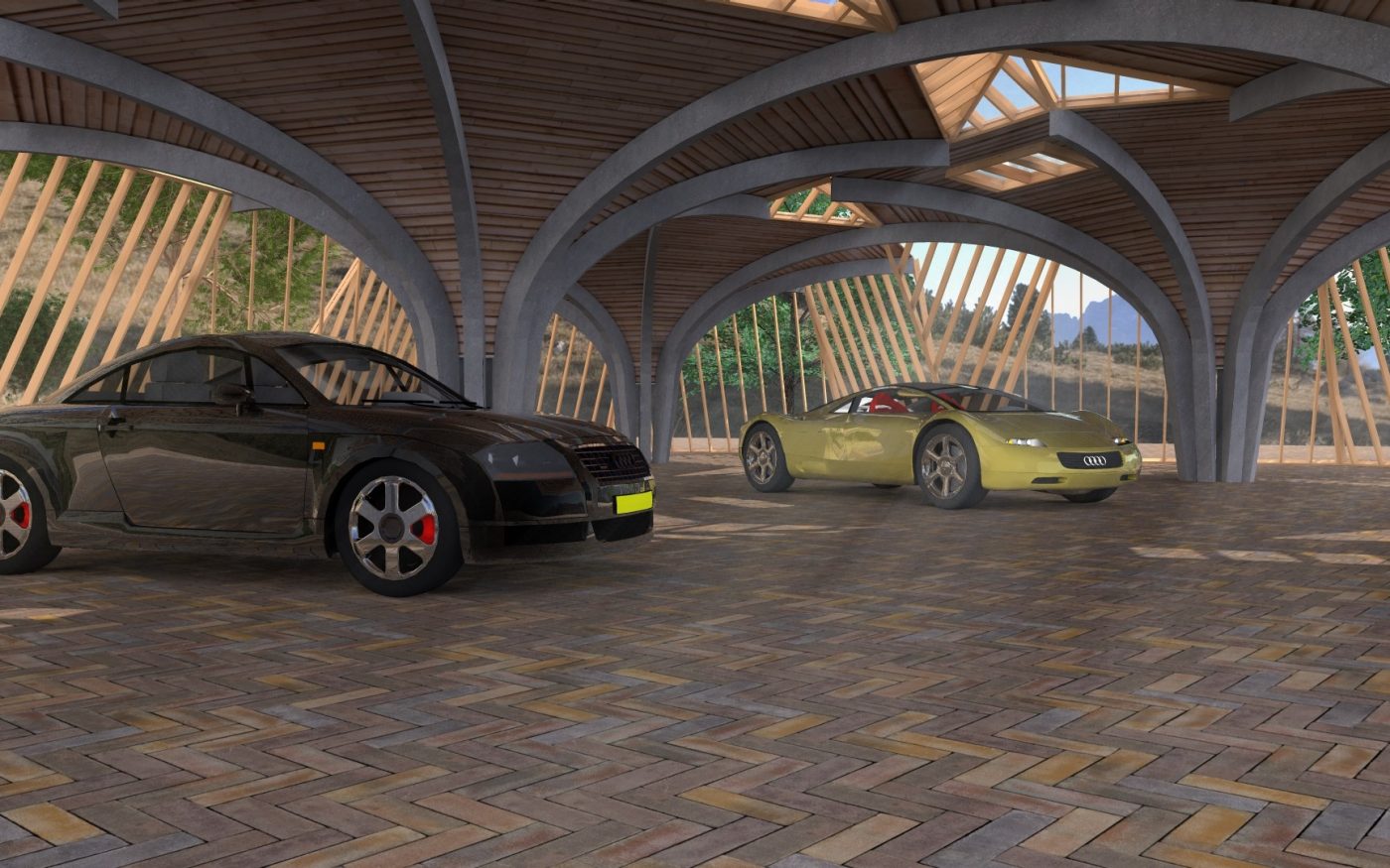 Visualisatie openbare ruimte met mixgenerator