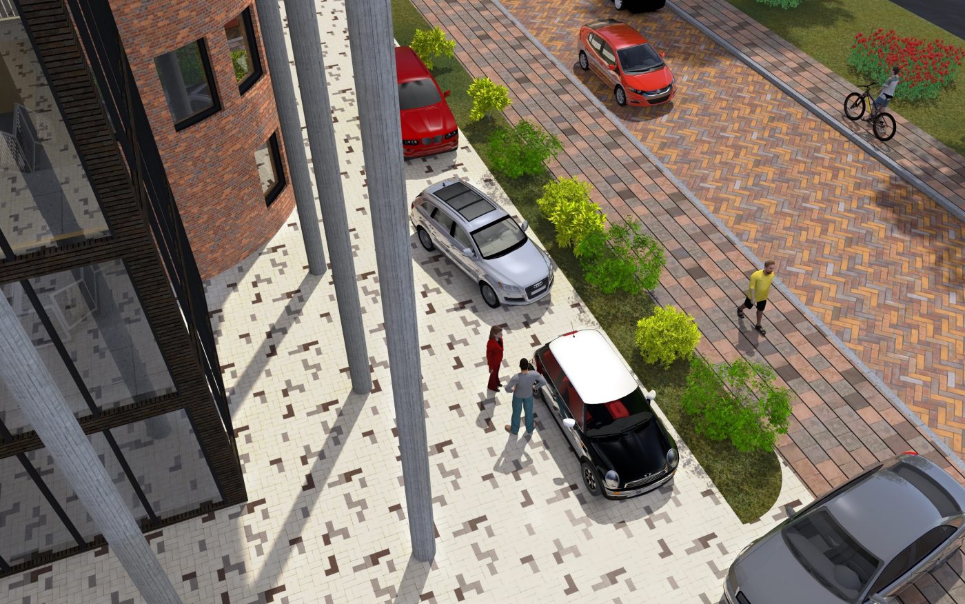 Visualisatie openbare ruimte met mixgenerator