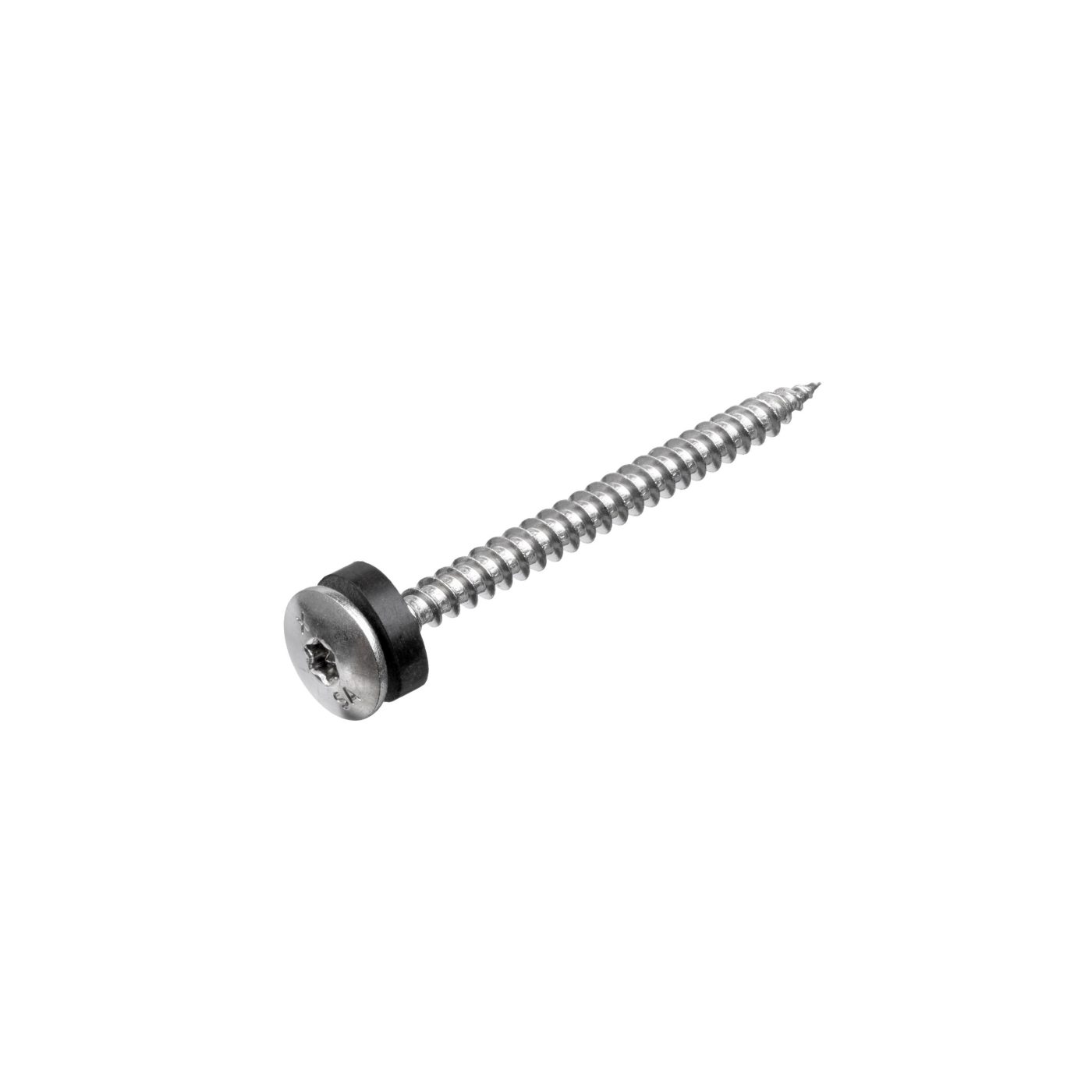 Productshot van de Schroef INOX met neopreenring 4,5 x 60