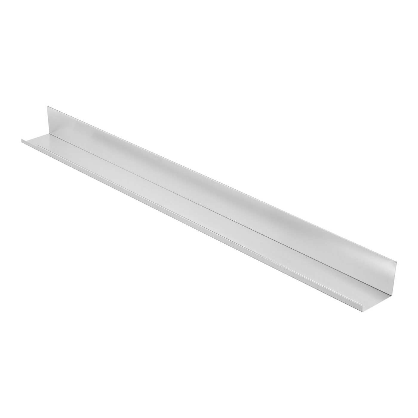 Productshot van de Gootelement links aluminium blank