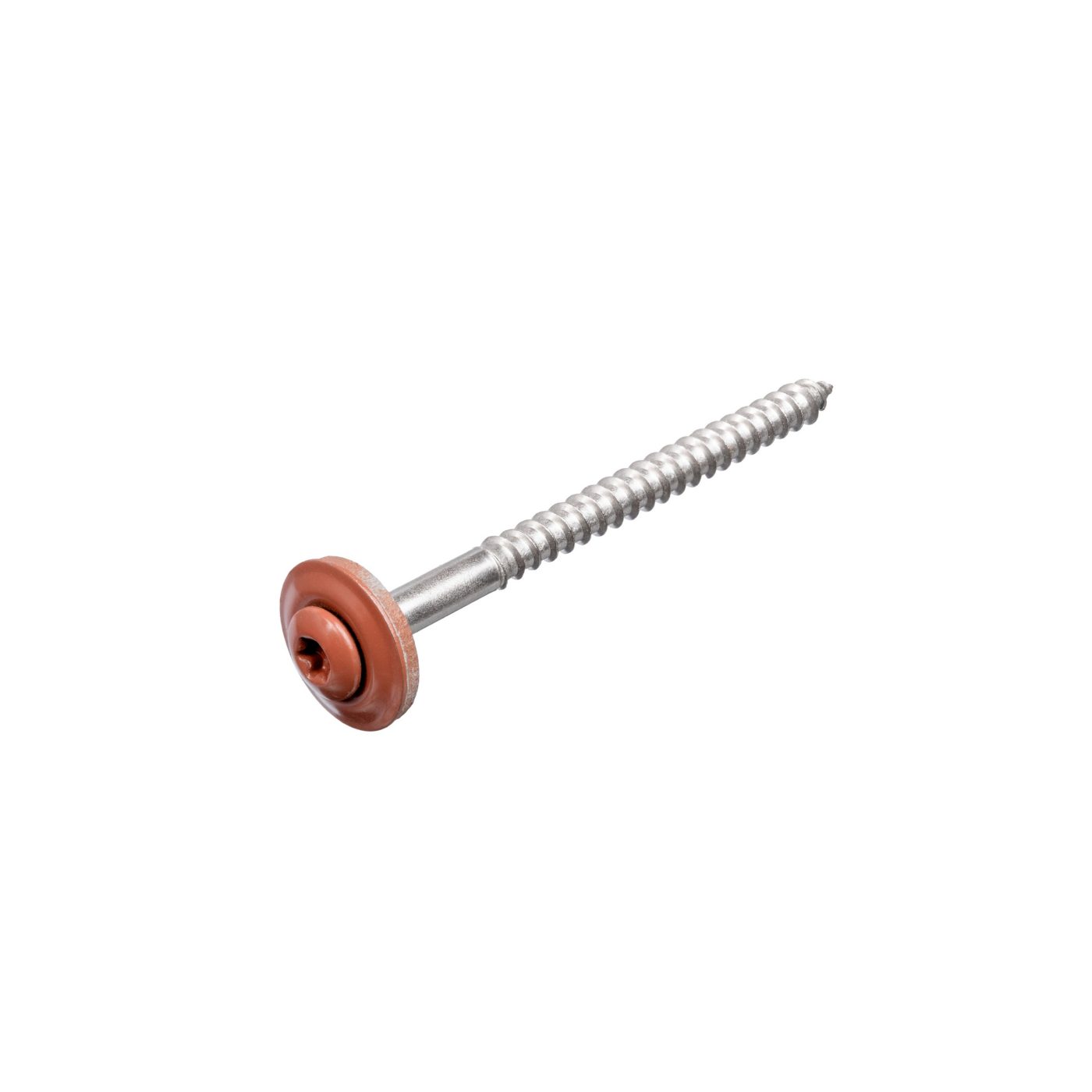 Productshot van de Klokschroef rvs neopreenring (vorsten) rood