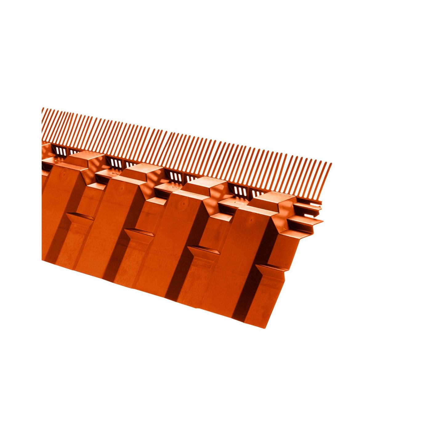 Productshot van de Combidakvoetprofiel 125 mm kunststof rood