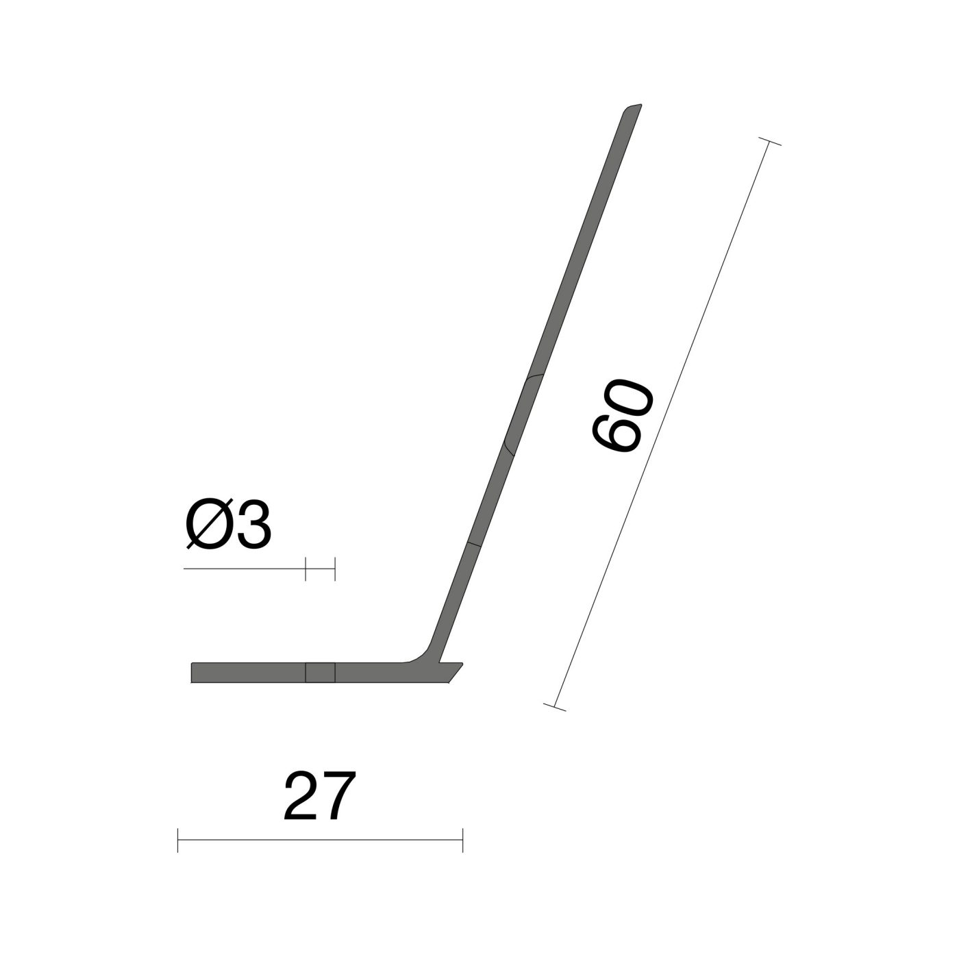Technische tekening van de Vogelschroot kunststof