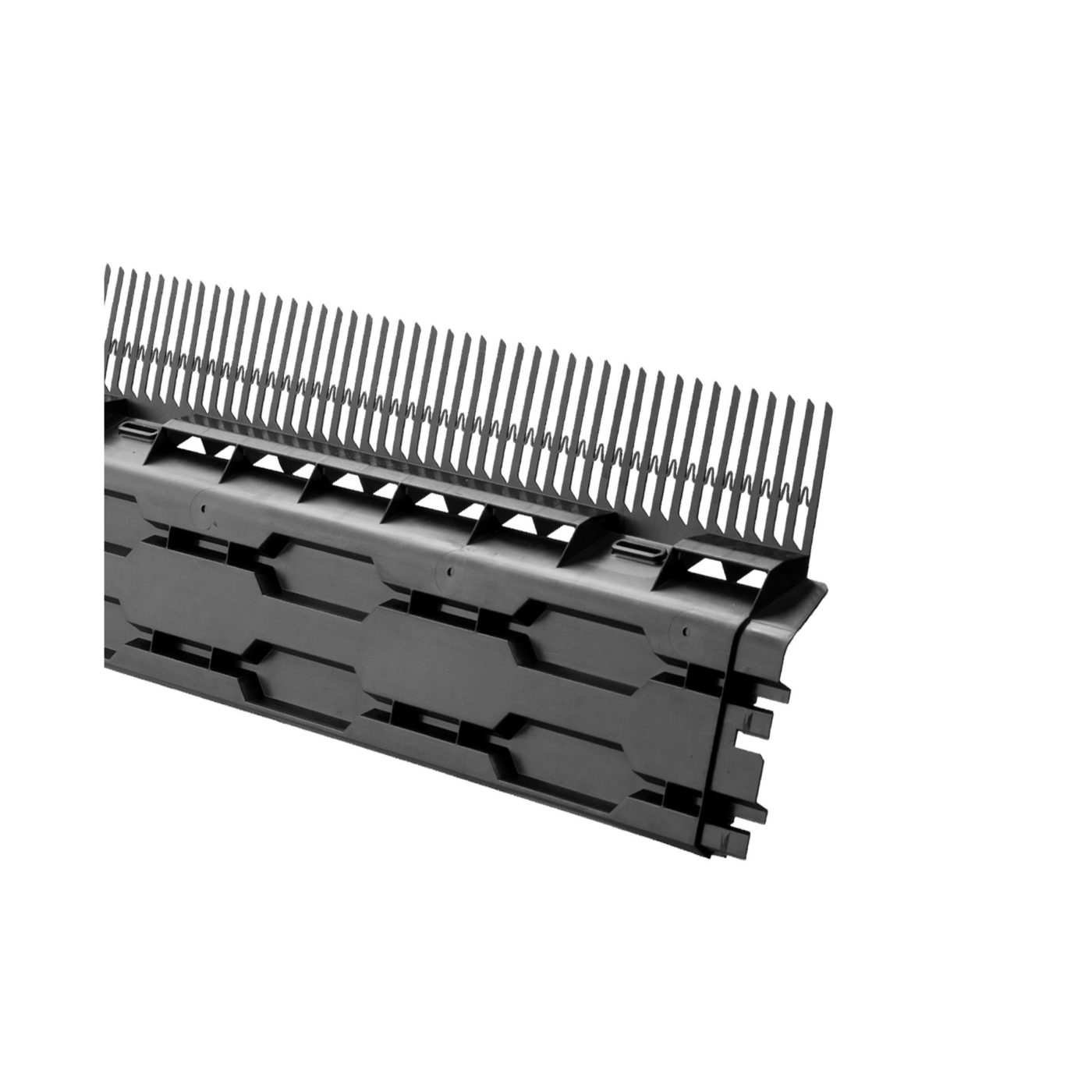 Combidakvoetprofiel 140 mm kunststof zwart