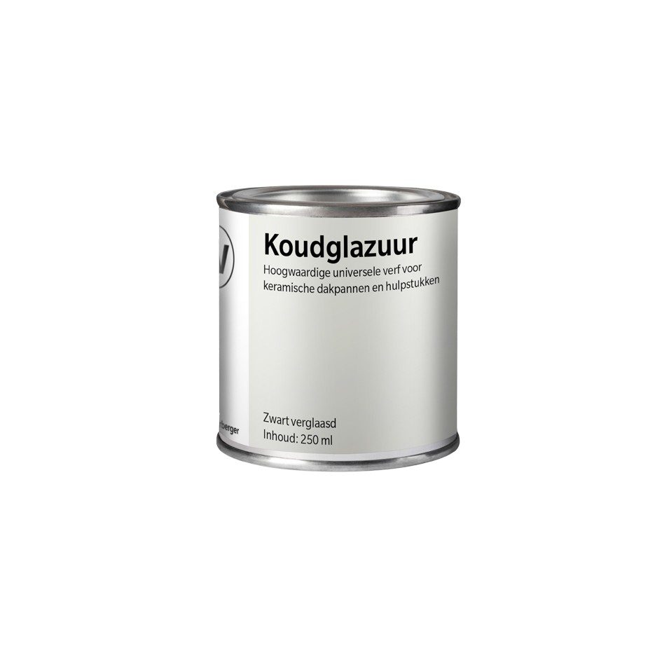 Koudglazuur zwart verglaasd voor dakpannen