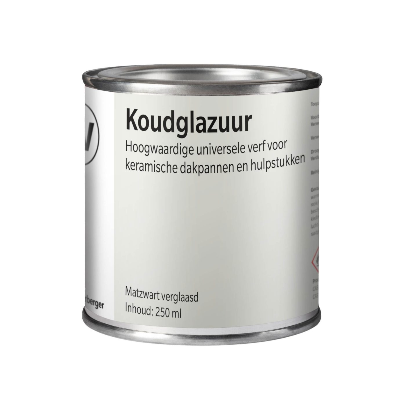 Koudglazuur matzwart voor dakpannen