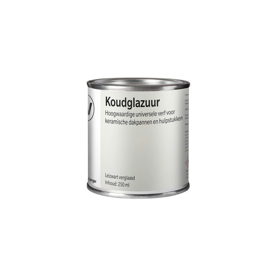 Koudglazuur leizwart voor dakpannen