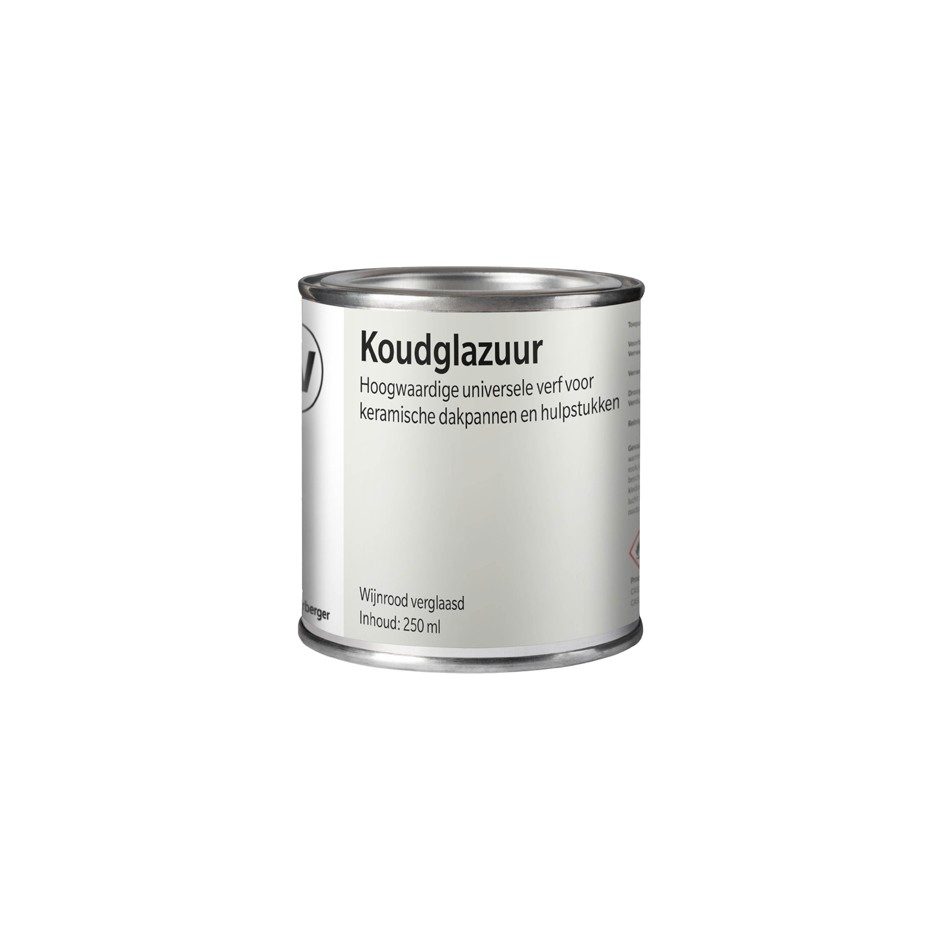Koudglazuur wijnrood verglaasd voor dakpannen
