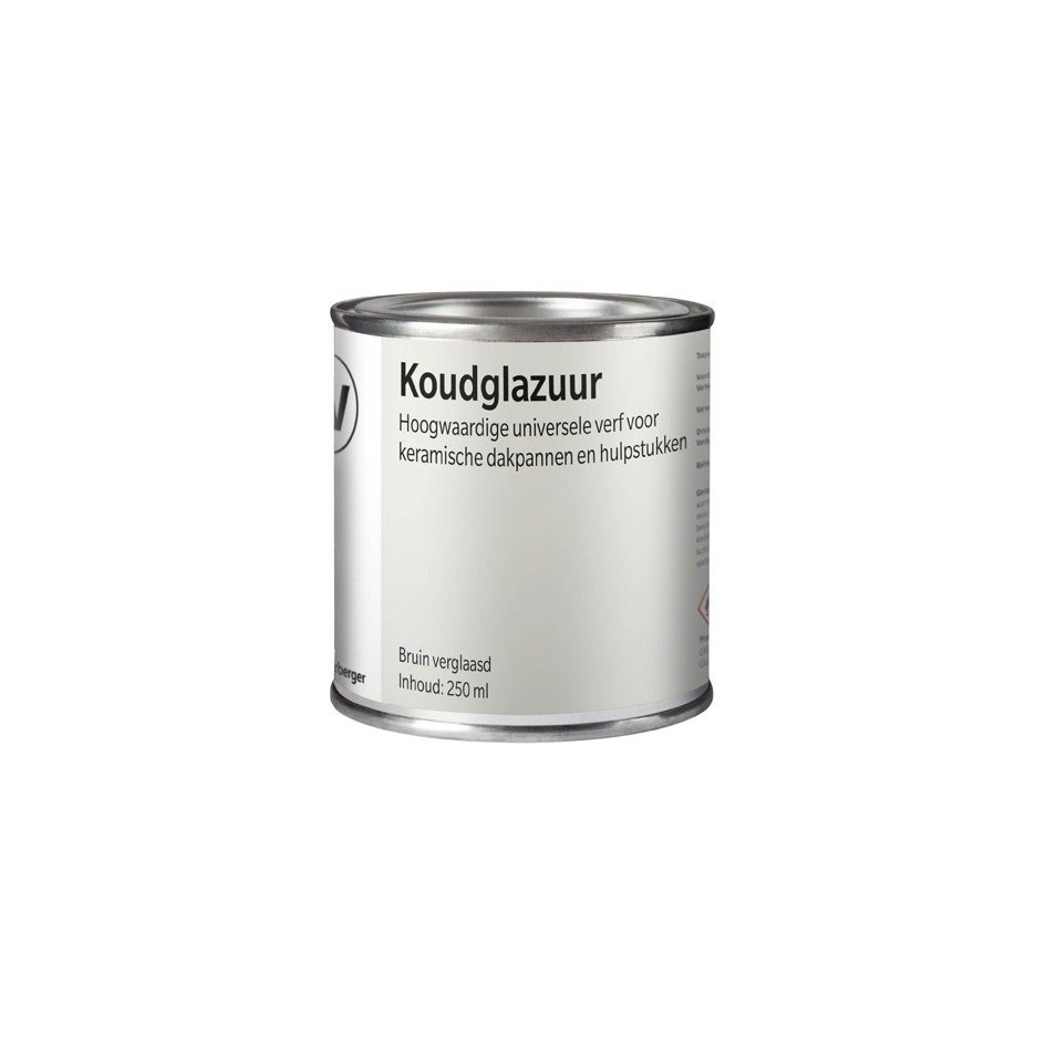 Koudglazuur bruin verglaasd voor dakpannen