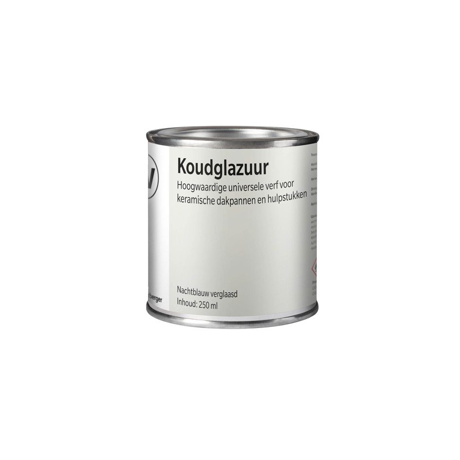 Koudglazuur nachtblauw voor dakpannen