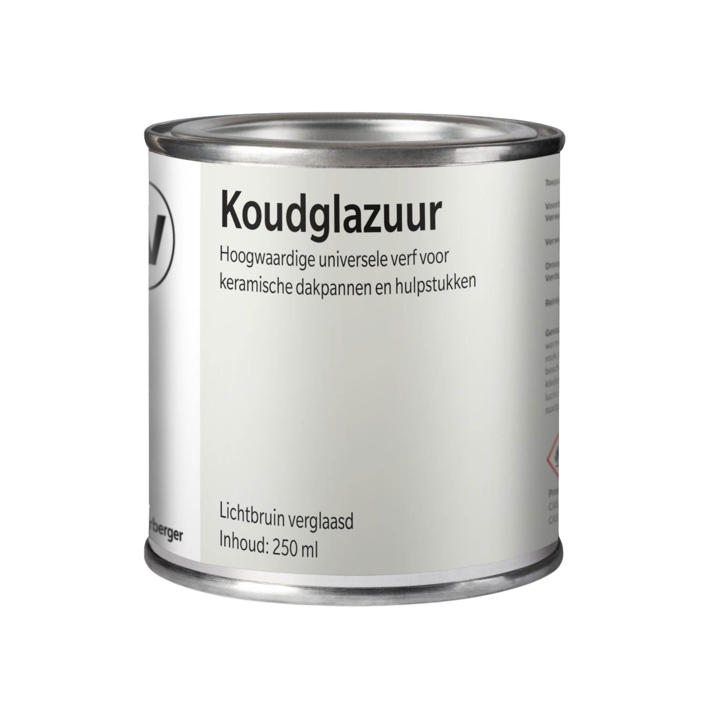 Koudglazuur lichtbruin voor dakpannen