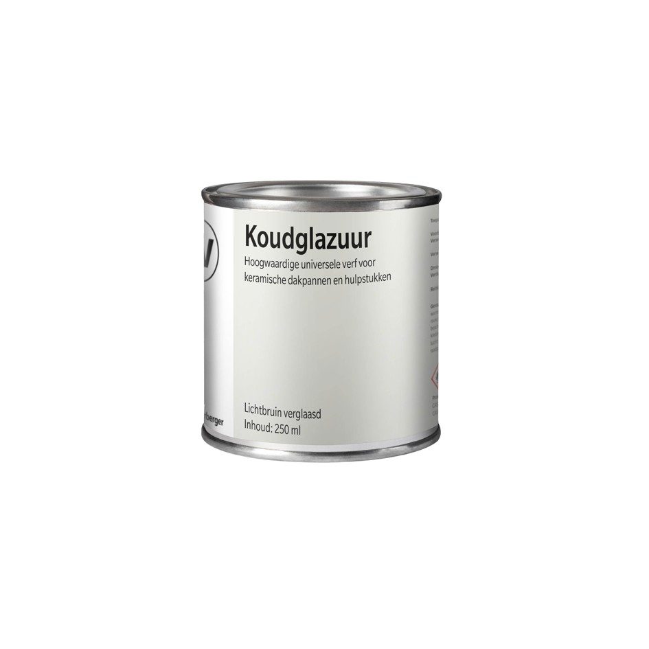 Koudglazuur lichtbruin voor dakpannen